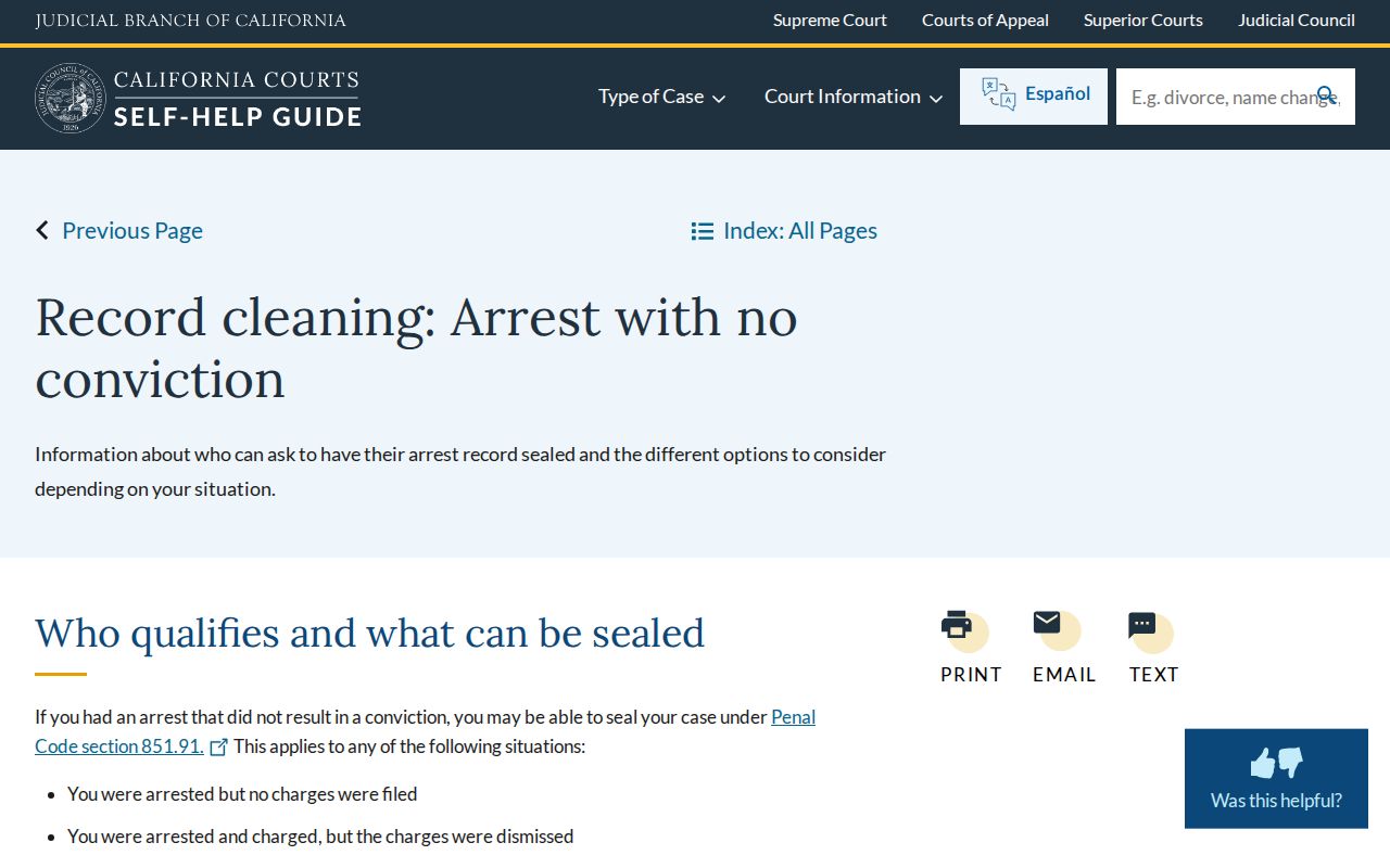 California arrest sealing instructions for San Bernardino County booking records